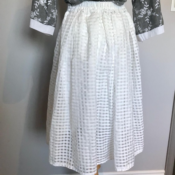 Vintage sheer waffle pattern high waist skirt - Picture 6 of 8